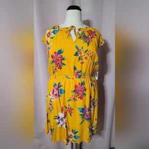 Old Navy yellow floral dress